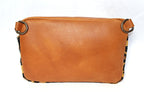 leather shoulder bag, brown leather bag, black leather bag, leather cross body bag, leather bag with two slings, leather shoulder bag, leather bags made in South Africa, animal print moonbag, animal print leather bag, Vesca, brown leather moonbag