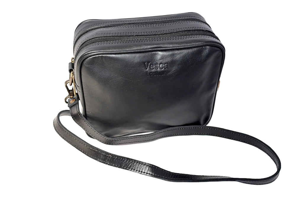 leather shoulder bag, brown leather bag, black leather bag, leather cross body bag, leather bag with two slings, leather shoulder bag, leather bags made in South Africa, leather box bag