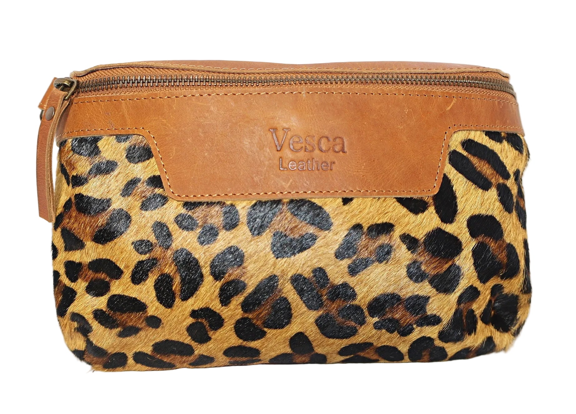 leather shoulder bag, brown leather bag, black leather bag, leather cross body bag, leather bag with two slings, leather shoulder bag, leather bags made in South Africa, animal print moonbag, animal print leather bag, Vesca