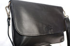 leather shoulder bag, brown leather bag, black leather bag, leather cross body bag, leather bag with two slings, leather shoulder bag, leather bags made in South Africa, leather flap bag, Vesca