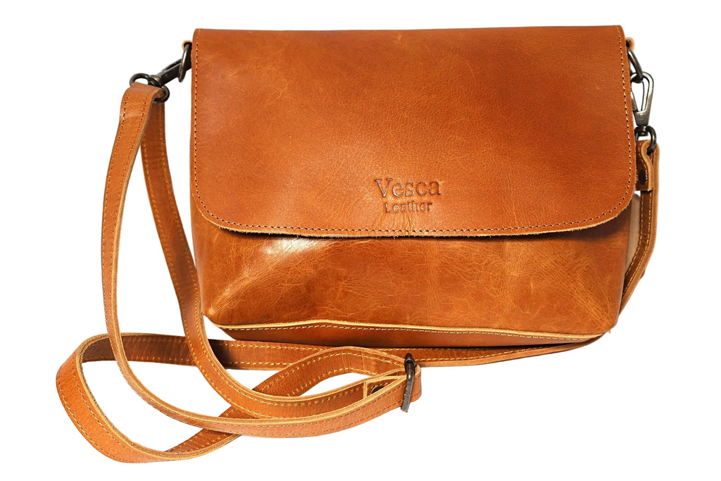 leather shoulder bag, brown leather bag, black leather bag, leather cross body bag, leather bag with two slings, leather shoulder bag, leather bags made in South Africa, leather flap bag, Vesca