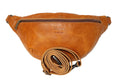 Brown leather moonbag, removable sling, large, cross body leather bag