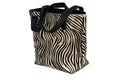 Tote bag with zebra pattern on a white background